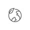 Eco globe line icon