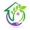 Eco green care home logo environment safety design