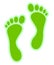 Eco green footprints