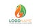 Eco Green Leaf Fire Logo Template Design