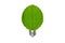 Eco green leaf and light bulb, Environment friendly concept