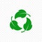 Eco green leaves label. Biodegradable icon. Recycle ecology vector illustration