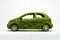 Eco Green Motoring Concept With Car Made From Green Plants And Vegetation On White Background