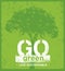 Eco Green Sustainable Living Creative Organic Vector Banner Concept On Rough Background