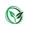 Eco green vector. Eco friendly icon. Recycle logo vector. Packaging Renewable symbol. Green Environmentally sign