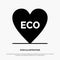 Eco, Heart, Love, Environment solid Glyph Icon vector