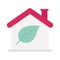 Eco home color vector icon which can easily modify or edit