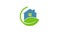 Eco Home Leaf Logo Symbol Design