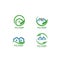 Eco home logo vector icon illustration