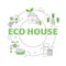 Eco house concept. Vector illustration