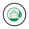 eco, house, leaf, home, eco house icon