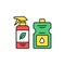 Eco household clean products color line icon. Pictogram for web page, mobile app
