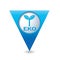 Eco icon, ecological sign on the map pointer