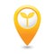 Eco icon, ecological sign on the map pointer