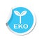 Eco icon, ecological sign on the Sticker