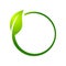 Eco Leaf Circle Symbol Logo Design