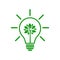 Eco light bulb with tree icon, ecological friendly and sustainable environment concept - vector