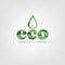 ECO logo forest. Eco logo template design. Concept clean air, felling trees, the ecology of the Earth. Vector