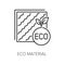 Eco material icon, wall thermal insulation icon