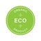 Eco Organic Product Green Stamp. Bio Fresh Vegetarian Eco Food Sticker. Ecology Ingredients Quality Label. Healthy Eco