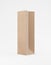 Eco packaging mockup bag kraft paper half side. Tall narrow brown template on white background promotional advertising. 3D