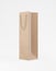 Eco packaging mockup bag kraft paper with handle half side. Tall narrow brown template on white background promotional advertising