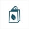 Eco Paper Bag Icon Vector Ilustration