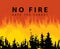 Eco poster on theme forest fires. Save the forest