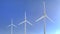 Eco power , Renewable energy , Wind turbine on Blue Sky Background