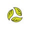 Eco recycle line icon