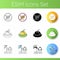 Eco safety tips icons set