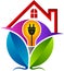 Eco saving home logo