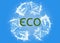 Eco sign, pollution, ecological