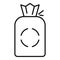 Eco soft bag icon, outline style