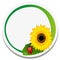 Eco sticker with sunflower.