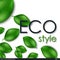 Eco style Leaves design elements