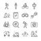 Eco tourism line icon set.