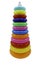 eco toy isolated on a white background pyramid for the development of fine motor skills in children for playing with a child in a