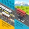 Eco Transport Banners Set