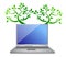 Eco tree laptop illustration