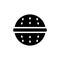 Eco wash ball silhouette icon. Outline logo of laundry ball with holes. Black simple illustration of eco friendly device. Flat