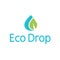 Eco Water Drop Droplet Leaf Splash Logo
