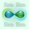 Eco water drop nature infinity loop infographic