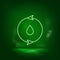 Eco, water neon vector icon. Save the world, green neon