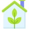 Ecohouse icon, Earth Day related vector