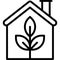 Ecohouse icon, Earth Day related vector