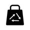 Ecologic Bag icon vector isolated on white background, Ecologic Bag sign , dark pictogram
