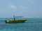 Ecologic Divers boat at Bacalar Chico National Park and Marine Reserve in Belize