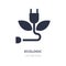 ecologic electricity icon on white background. Simple element illustration from Technology concept