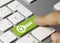 Ecologic Key - Inscription on Green Keyboard Key